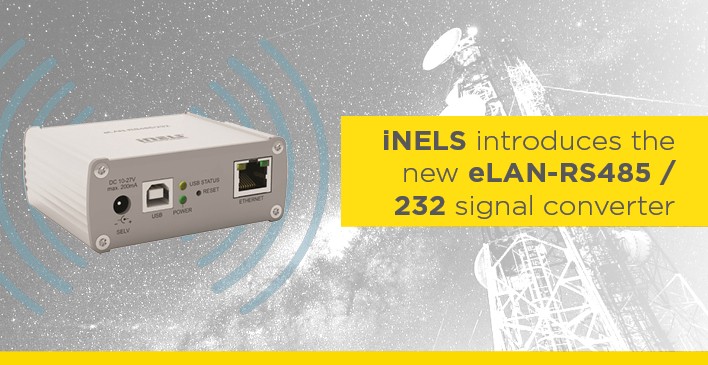 iNELS introduces the new eLAN-RS485 / 232 signal converter photo
