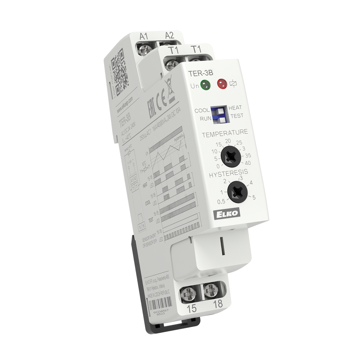 Single-level thermostat with ranges from 0 to 40°C TER-3B • ELKO EP